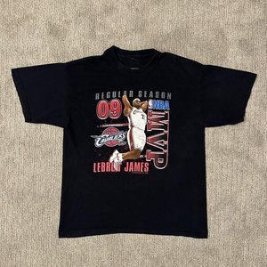 Vintage Lebron James 2009 MVP Cleveland Cavs Los Angeles Lakers shirt 90s 80s t